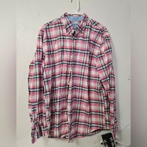 Men's Saddlebred Pink Plaid Button Down Shirt!